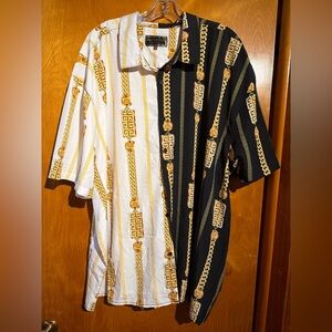 Black and White Chain Print Shirt